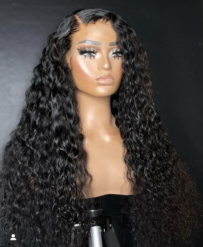 13x6 HD Curly black frontal wig